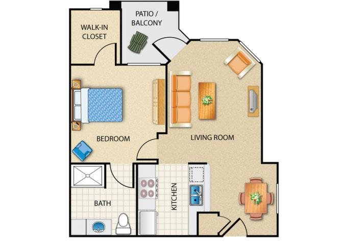 1 bedroom 1 bathroom at Prescott Lakes Apartments in Prescott, AZ